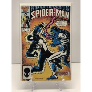 The Spectacular Spider-Man #122 (1987, Marvel) VF Black Suit vs Blaze
